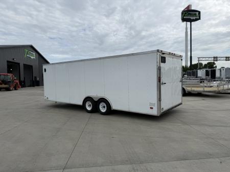 Used USED 2014 RC 8.5x24+2v dovetail enclosed cargo car hauler trailer Rear Ramp Door