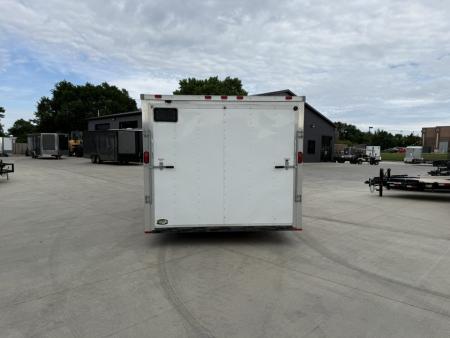 Used USED 2014 RC 8.5x24+2v dovetail enclosed cargo car hauler trailer Rear Ramp Door