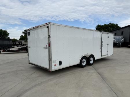 Used USED 2014 RC 8.5x24+2v dovetail enclosed cargo car hauler trailer Rear Ramp Door