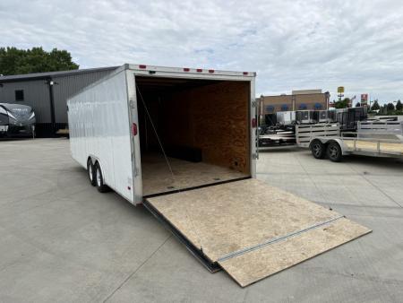 Used USED 2014 RC 8.5x24+2v dovetail enclosed cargo car hauler trailer Rear Ramp Door