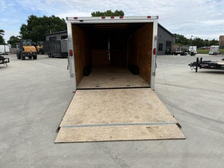 Used USED 2014 RC 8.5x24+2v dovetail enclosed cargo car hauler trailer Rear Ramp Door