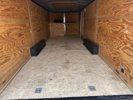 Used USED 2014 RC 8.5x24+2v dovetail enclosed cargo car hauler trailer Rear Ramp Door