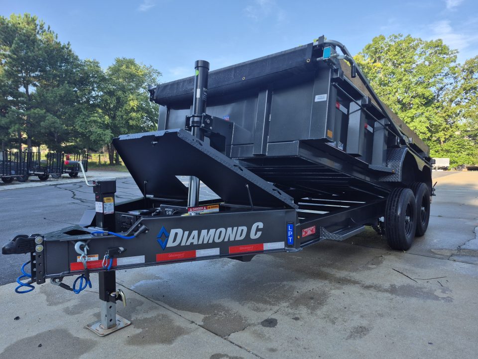 New 2027 Diamond C 82x14 Dump, 2' Sides, Ramps, 3 Way Gate LPT207