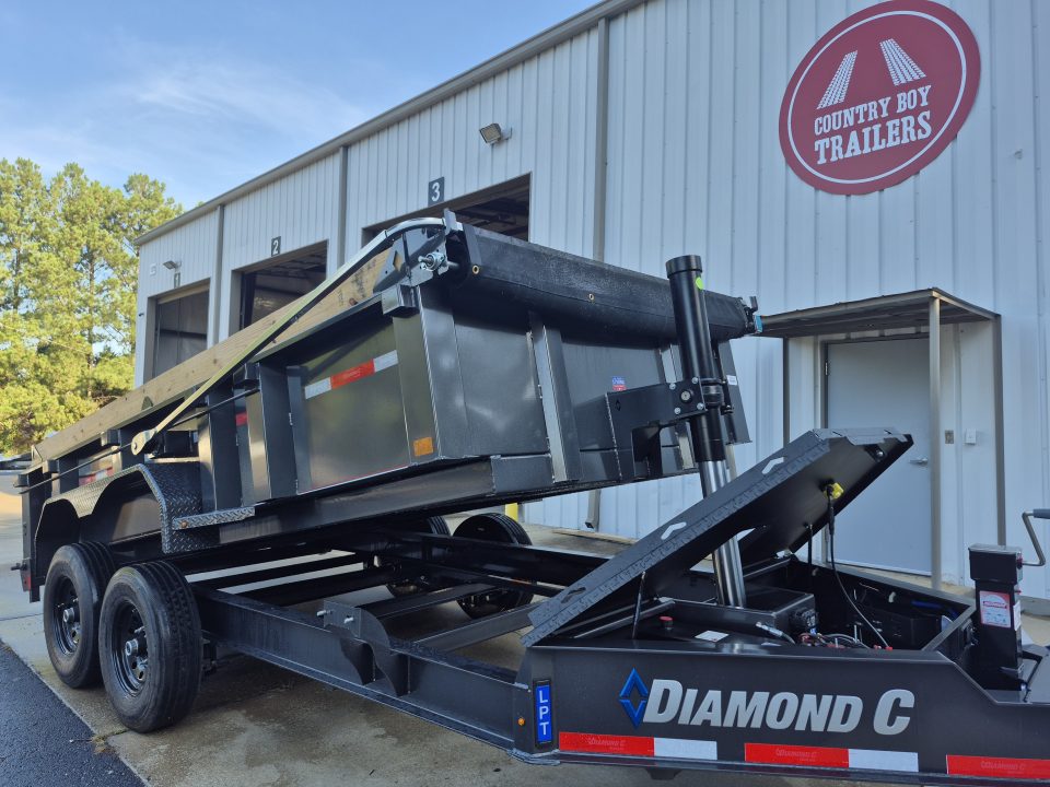 New 2027 Diamond C 82x14 Dump, 2' Sides, Ramps, 3 Way Gate LPT207