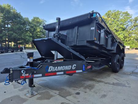 New 2027 Diamond C 82x14 Dump, 2' Sides, Ramps, 3 Way Gate LPT207