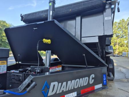 New 2027 Diamond C 82x14 Dump, 2' Sides, Ramps, 3 Way Gate LPT207