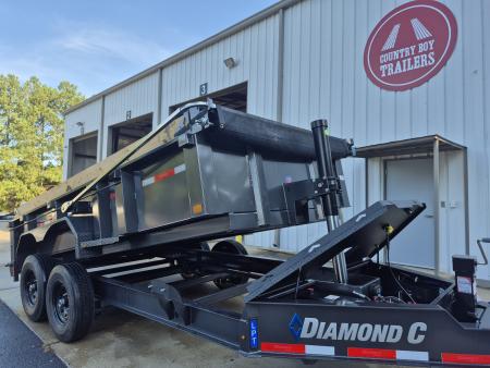 New 2027 Diamond C 82x14 Dump, 2' Sides, Ramps, 3 Way Gate LPT207