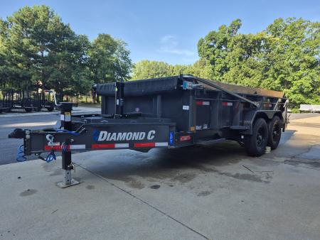 New 2027 Diamond C 82x14 Dump, 2' Sides, Ramps, 3 Way Gate LPT207