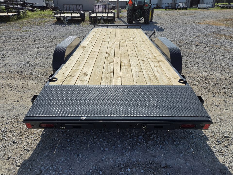 New 2027 Lamar 83X20 TANDEM 7K CAR HAULER W/2' STEEL DOVE & SLIDE OUT RAMPS