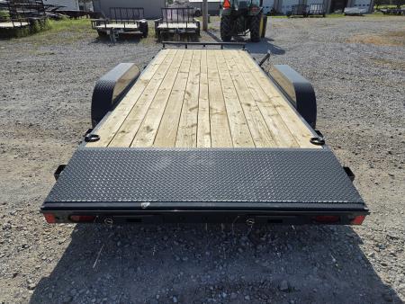 New 2027 Lamar 83X20 TANDEM 7K CAR HAULER W/2' STEEL DOVE & SLIDE OUT RAMPS