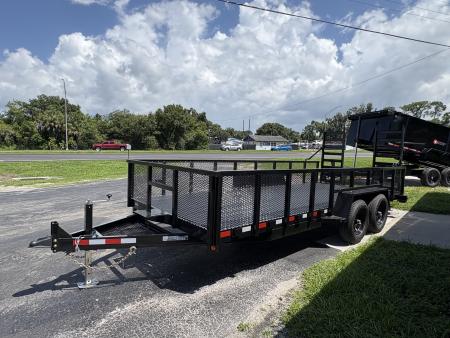 New 2026 Covered Wagon Trailers 7X18 TA 10K CHANNEL 2FT MESH SIDES EQP RA Utility Trailer