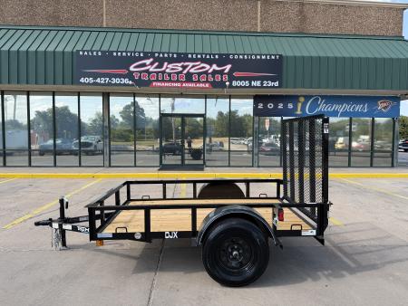 New #266194 2026 TOP HAT DJX 5 X 8 SINGLE AXLE ANGLE TOP 3.5K UTILITY W/ 48  RAMP GATE