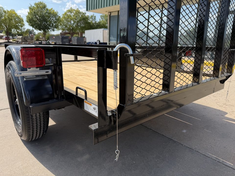 New #266465 2026 TOP HAT DJX 5 X 8 SINGLE AXLE ANGLE TOP 3.5K UTILITY W/ 48" RAMP GATE