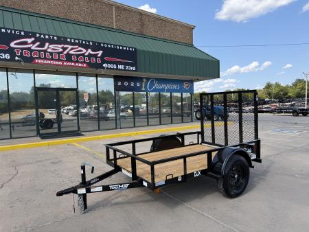 New #266465 2026 TOP HAT DJX 5 X 8 SINGLE AXLE ANGLE TOP 3.5K UTILITY W/ 48" RAMP GATE