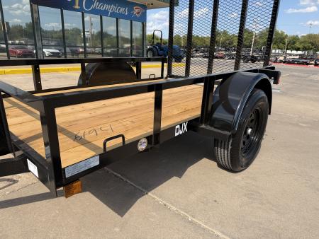 New #266465 2026 TOP HAT DJX 5 X 8 SINGLE AXLE ANGLE TOP 3.5K UTILITY W/ 48" RAMP GATE