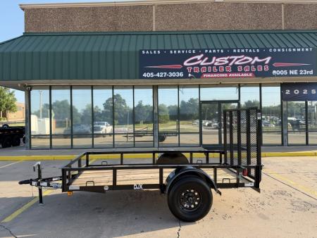 New #265867 2026 TOP HAT DJX 5 X 10 SINGLE AXLE ANGLE TOP 3.5K UTILITY W/ 48" RAMP GATE