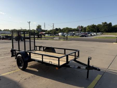New #265867 2026 TOP HAT DJX 5 X 10 SINGLE AXLE ANGLE TOP 3.5K UTILITY W/ 48" RAMP GATE