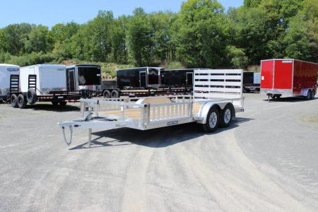 New 2026 Sure-Trac 7x16 Aluminum ATV Tube Top Utility Trailer