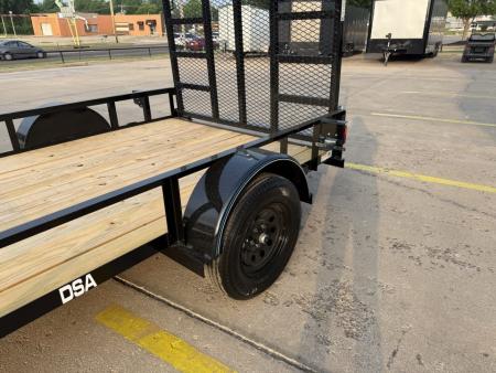 New #266724 2026 TOP HAT DSA 10 X 77 SINGLE AXLE ANGLE TOP 3.5K UTILITY W/ RAMP GATE