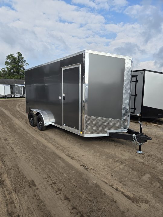 New 2027 Formula Trailers 7x16 CHARCOALW/Ramp Cargo / Enclosed Trailer