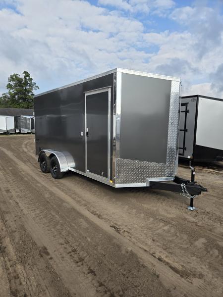 New 2027 Formula Trailers 7x16 CHARCOALW/Ramp Cargo / Enclosed Trailer