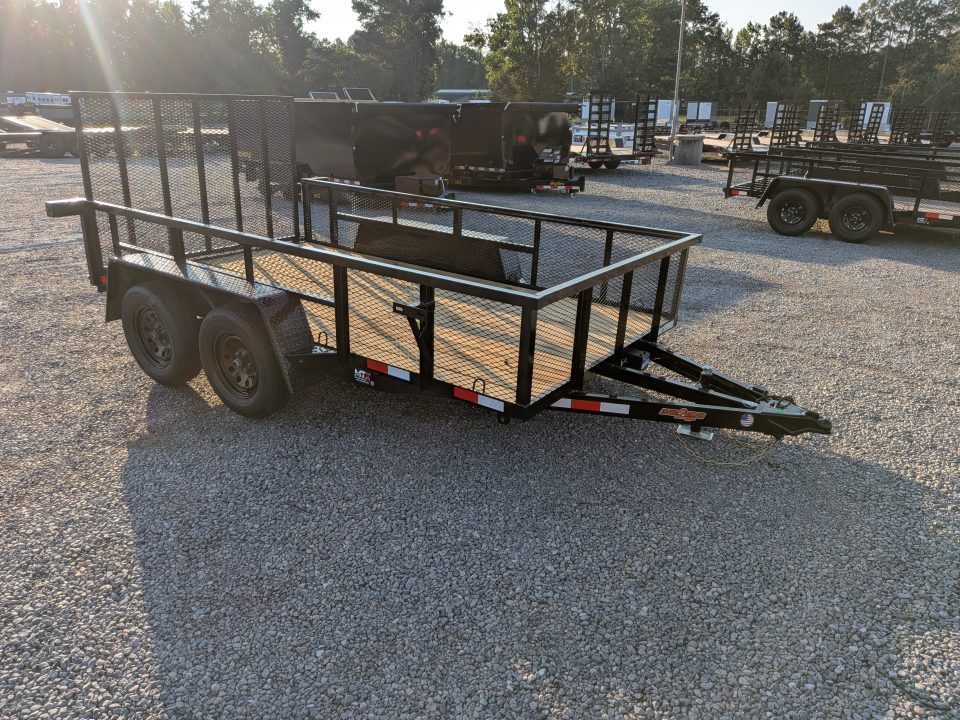 New 2026 Down 2 Earth Trailers 6x12 w/ Tandem Axle, 24" Expanded Metal Sides Gate Utility Trailer