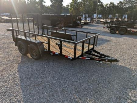 New 2026 Down 2 Earth Trailers 6x12 w/ Tandem Axle, 24" Expanded Metal Sides Gate Utility Trailer
