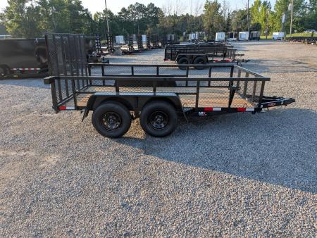 New 2026 Down 2 Earth Trailers 6x12 w/ Tandem Axle, 24" Expanded Metal Sides Gate Utility Trailer