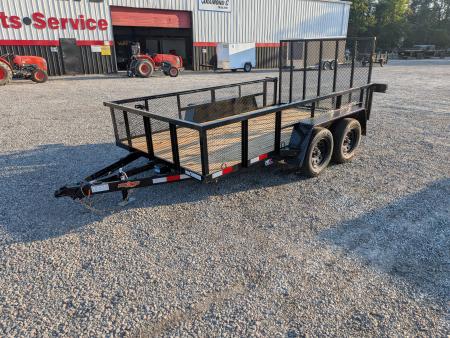 New 2026 Down 2 Earth Trailers 6x12 w/ Tandem Axle, 24" Expanded Metal Sides Gate Utility Trailer