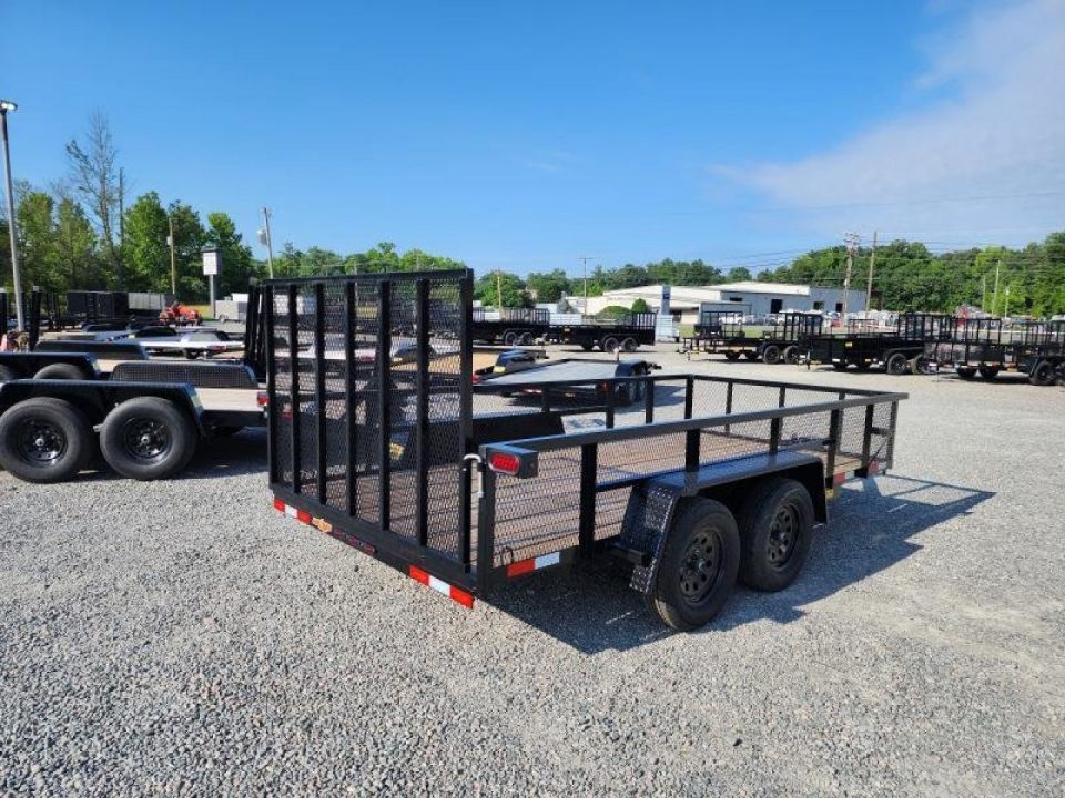 New 2026 Down 2 Earth Trailers 6x14 w/ Gate and 2' Expanded Metal Sides Utility Trailer