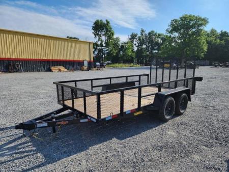 New 2026 Down 2 Earth Trailers 6x14 w/ Gate and 2' Expanded Metal Sides Utility Trailer