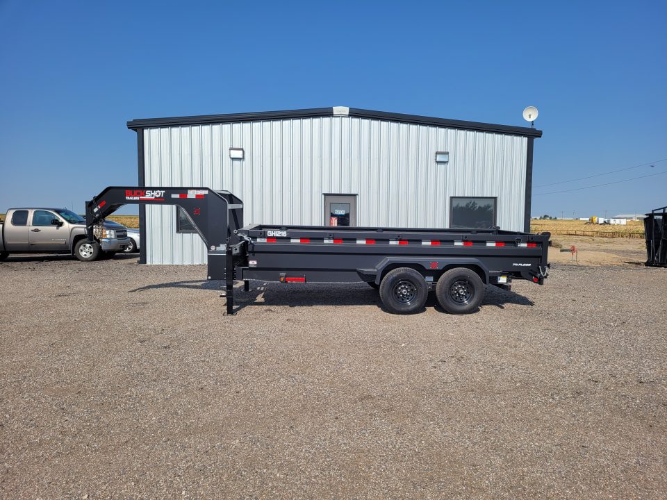 New 2027 Buckshot 83"x16' Gooseneck Dump Trailer
