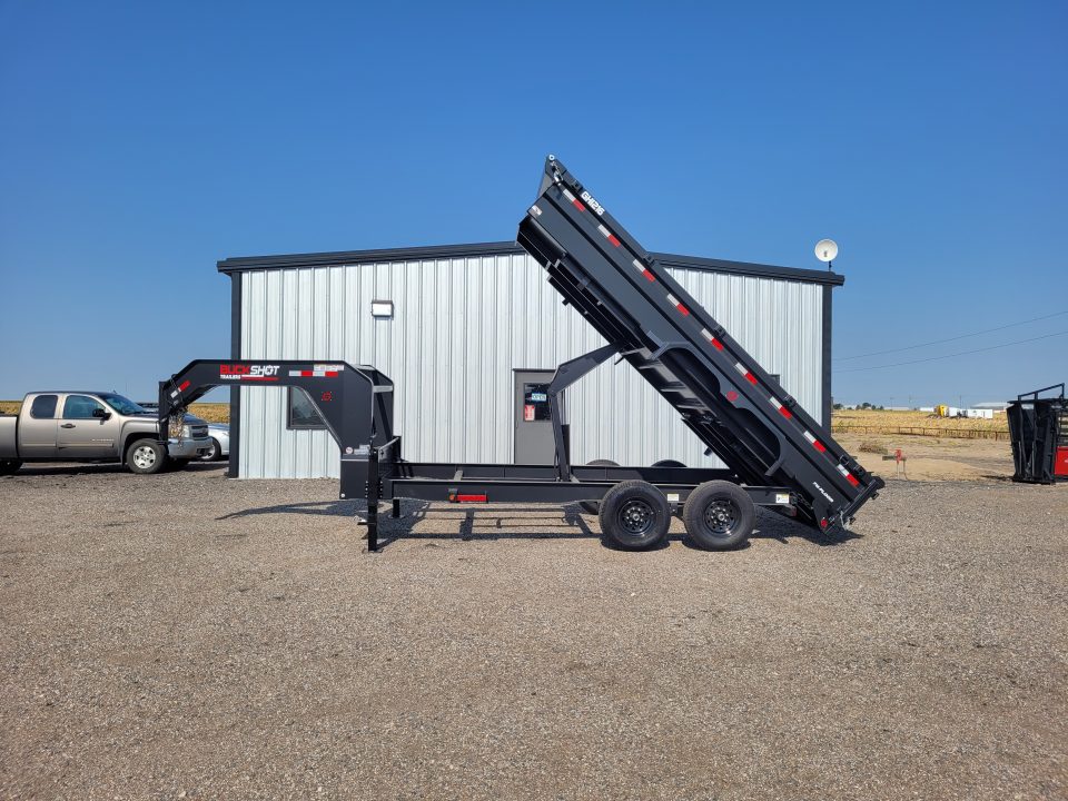 New 2027 Buckshot 83"x16' Gooseneck Dump Trailer