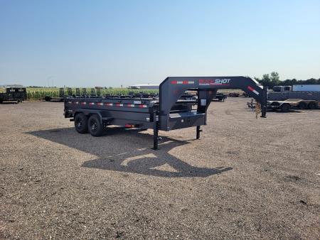 New 2027 Buckshot 83"x16' Gooseneck Dump Trailer