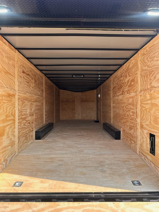 New 2026 Luxe 8.5x28 Car Hauler 7000lb Spread Torsion - Full Escape Door-Removable Fender Car / Racing Trailer