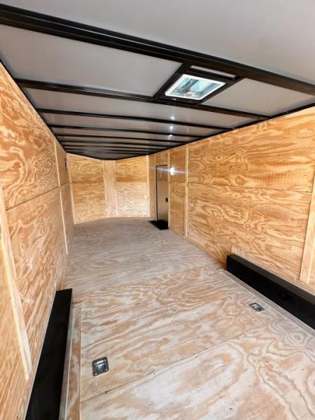 New 2026 Luxe 8.5x28 Car Hauler 7000lb Spread Torsion - Full Escape Door-Removable Fender Car / Racing Trailer