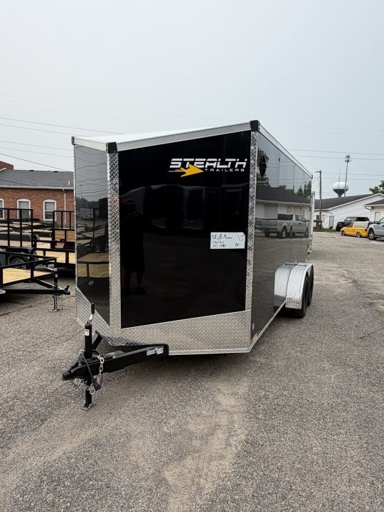 New 2026 Stealth 7 X 16 Cargo / Enclosed Trailer with RAMP DOOR and 6ft 6in interior Height Screwless - Light Lid Roof
