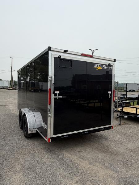 New 2026 Stealth 7 X 16 Cargo / Enclosed Trailer with RAMP DOOR and 6ft 6in interior Height Screwless - Light Lid Roof