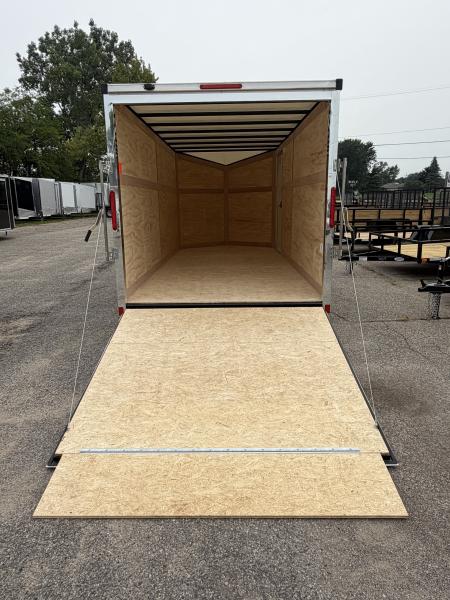 New 2026 Stealth 7 X 16 Cargo / Enclosed Trailer with RAMP DOOR and 6ft 6in interior Height Screwless - Light Lid Roof
