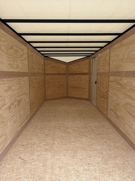 New 2026 Stealth 7 X 16 Cargo / Enclosed Trailer with RAMP DOOR and 6ft 6in interior Height Screwless - Light Lid Roof
