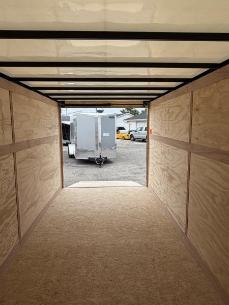 New 2026 Stealth 7 X 16 Cargo / Enclosed Trailer with RAMP DOOR and 6ft 6in interior Height Screwless - Light Lid Roof