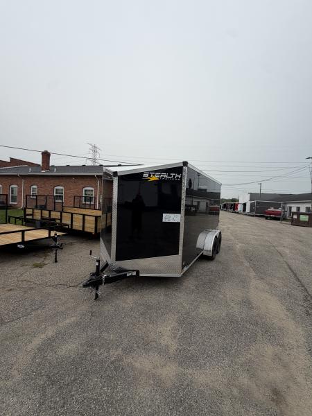 New 2026 Stealth 7 X 14 Cargo / Enclosed Trailer with Ramp Door and 6ft 6in interior Height Screwless - Light Lid Roof