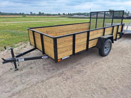 New 2027 AMO 76x12 High Woodside Utility Trailer W/ Spring Assist Gate and Led Lights
