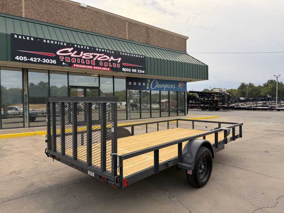 New #158647 2027 LAMAR UC 14 X 77 SINGLE AXLE SQUARE TUBE TOP 3K UTILITY W/ REAR RAMP GATE