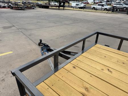 New #158647 2027 LAMAR UC 14 X 77 SINGLE AXLE SQUARE TUBE TOP 3K UTILITY W/ REAR RAMP GATE