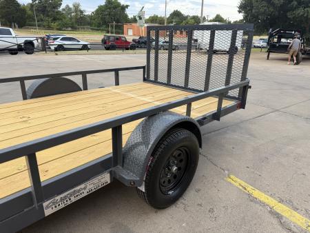 New #158647 2027 LAMAR UC 14 X 77 SINGLE AXLE SQUARE TUBE TOP 3K UTILITY W/ REAR RAMP GATE