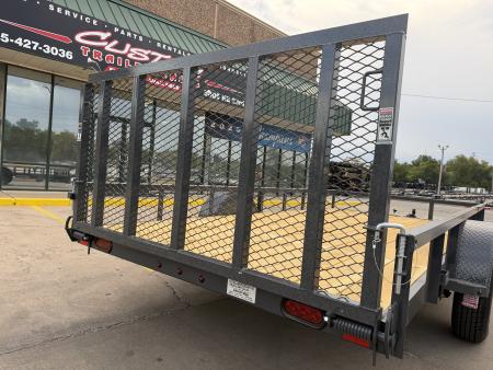 New #158647 2027 LAMAR UC 14 X 77 SINGLE AXLE SQUARE TUBE TOP 3K UTILITY W/ REAR RAMP GATE