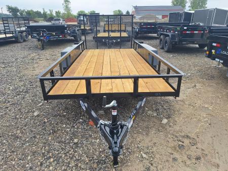 New 2027 AMO 76X14 Lowside Landscape Trailer 1 Axle Brake Led Lights