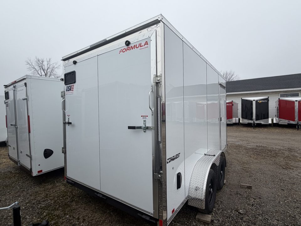 New 2026 FORMULA TRAILERS 7 x 14 Cargo / Enclosed Trailer with 7ft Interior with Ramp Door - UPGRADED MODEL