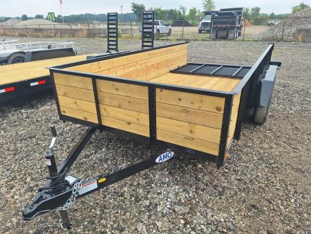 New 2027 AMO 82x14 Tandem Axle High Woodside Utility Trailer W/Led Lights